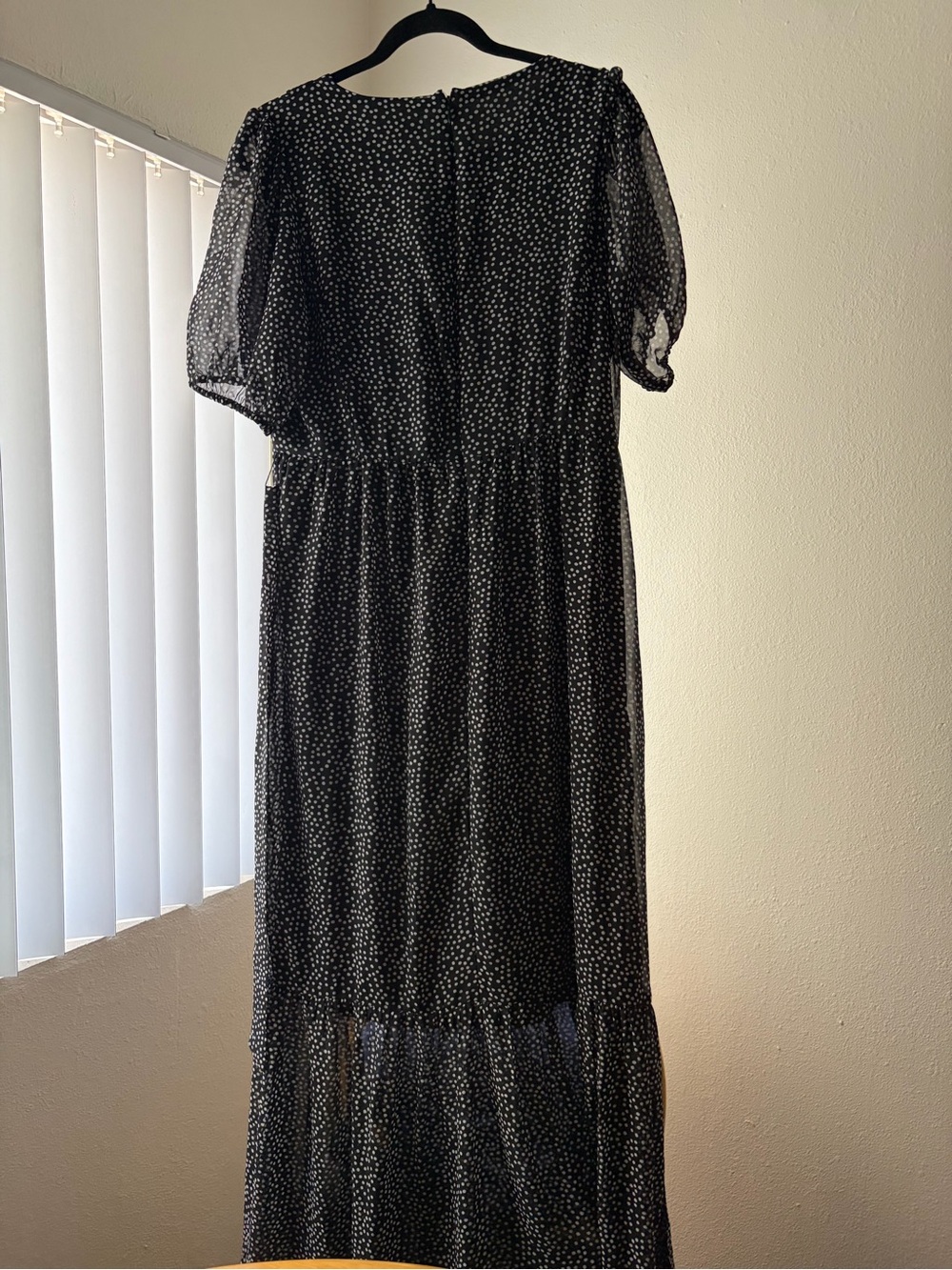 Shelby & Palmer Black with White Dot Maxi Dress